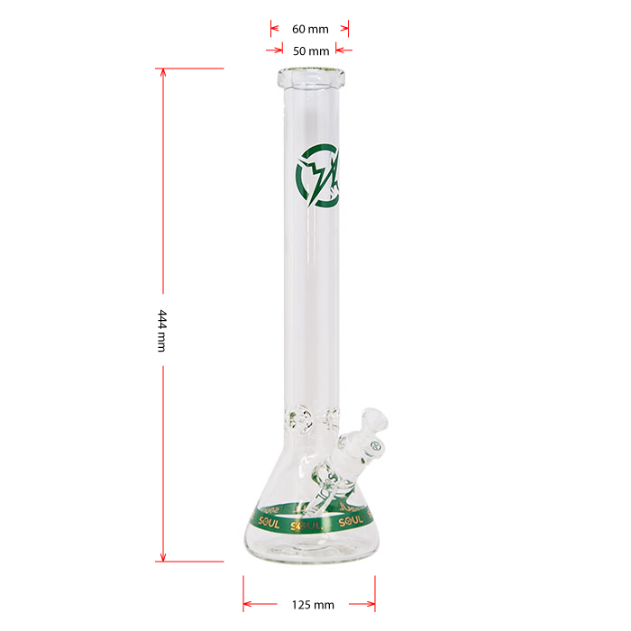 Teal Karma Series 9mm Thick Beaker 18 Inches Bong By Soul Glass