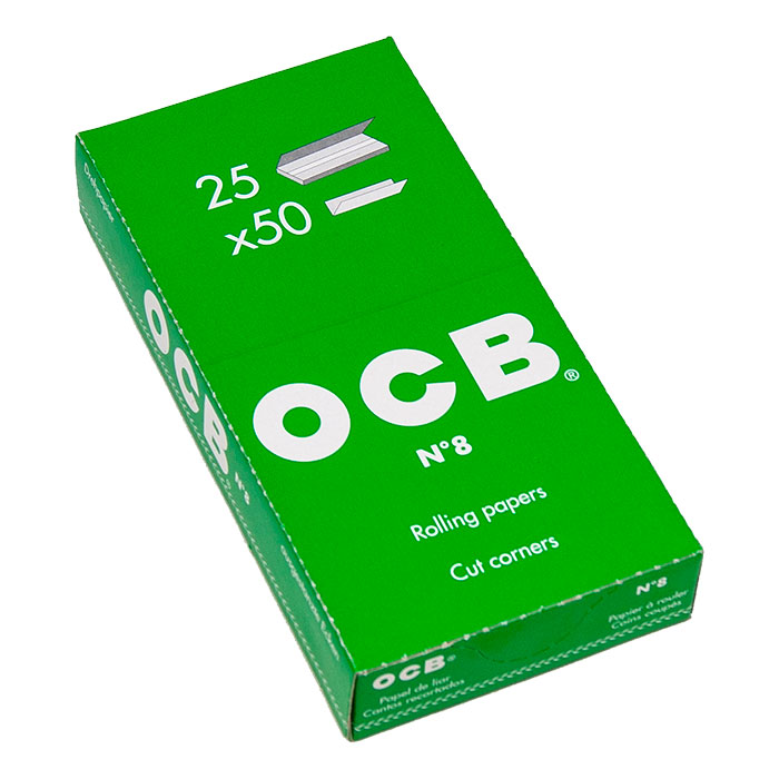 OCB N8 Green Cut Corner SW Display Of 25