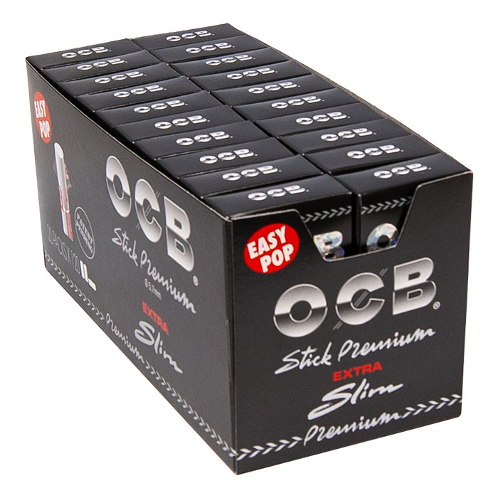 OCB Black Premium Filter Sticks Display Of 20
