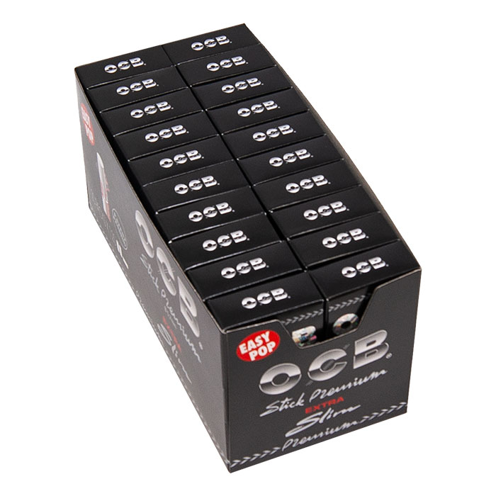 OCB Black Premium Filter Sticks Display Of 20