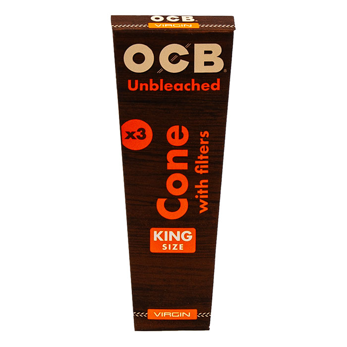 OCB Unbleached Cones King Size Display Of 32