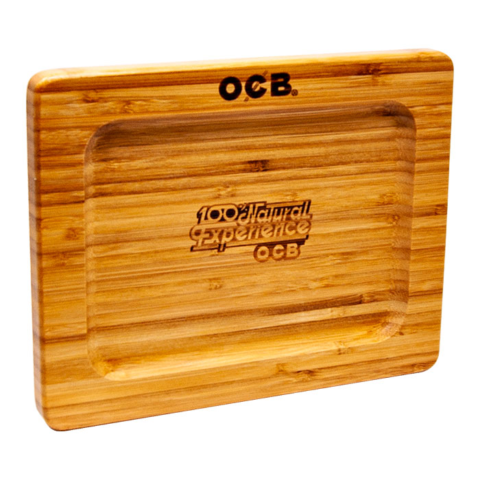 OCB Bamboo Rolling Tray 9 x 7 Inches