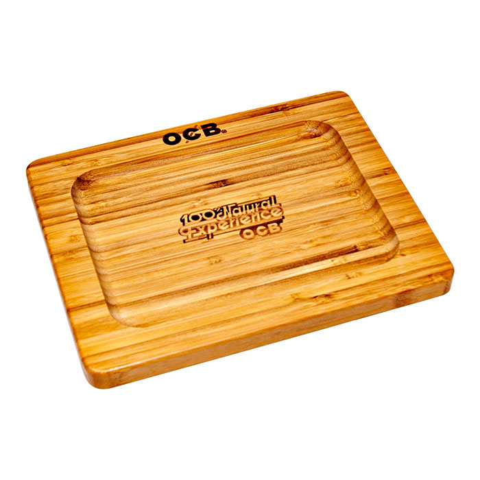 OCB Bamboo Rolling Tray 9 x 7 Inches