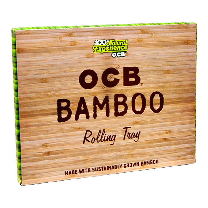 OCB Bamboo Rolling Tray 9 x 7 Inches