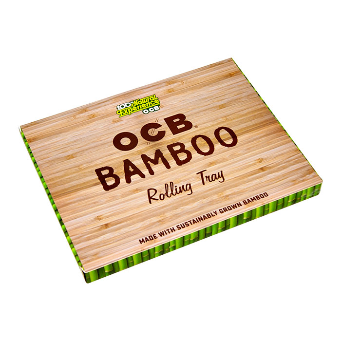 OCB Bamboo Rolling Tray 9 x 7 Inches
