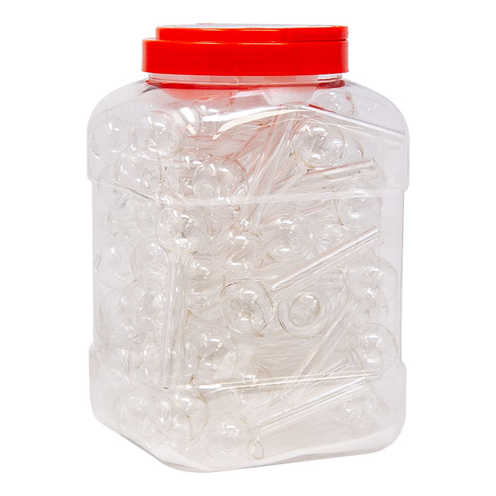 Oil Glass Pipes Jar Of 90 Pcs