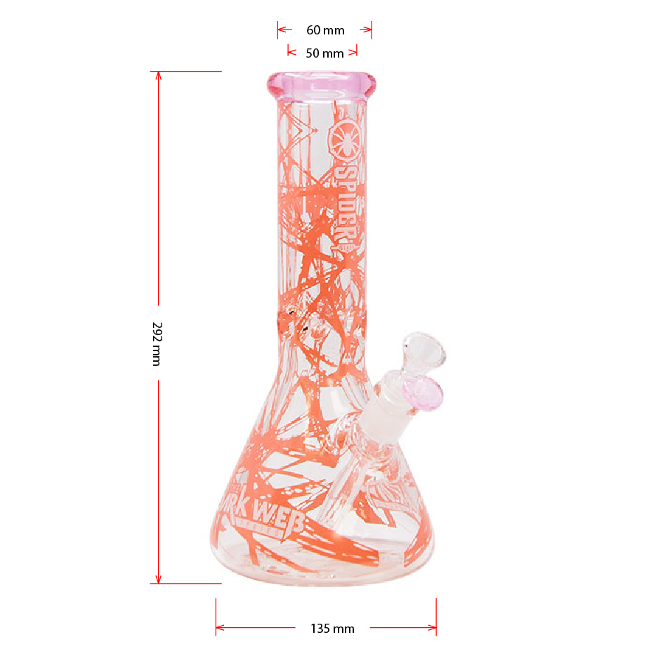 Pink Darkweb Series Spider Glass Beaker Bong 12 Inches