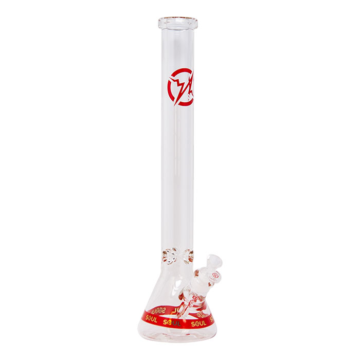 Soul Glass 9mm Thick Red Glass Beaker Bong 24 Inches