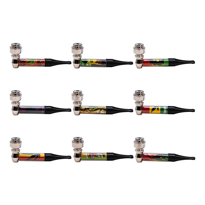 Assorted Rastafarian Musician 4 Inches Metal Pipe