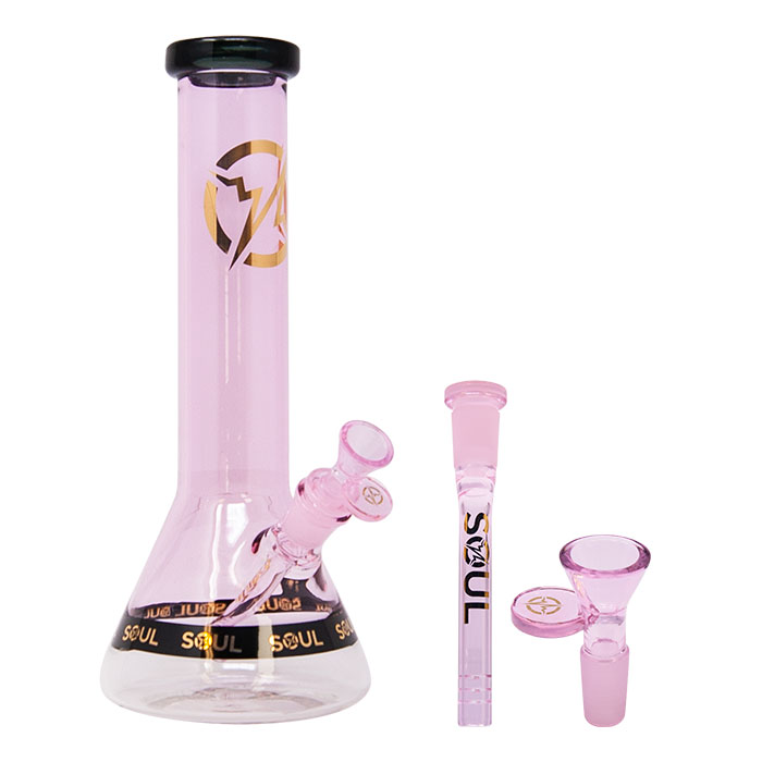 Pink Reborn Series 12 Inches Beaker Bong By Soul Glass