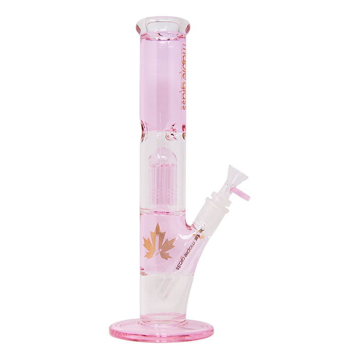 Pink Maple Glass Tree Percolator Bong 13 Inches