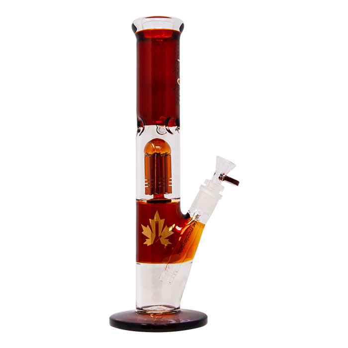 Amber Maple Glass Tree Percolator Bong 13 Inches