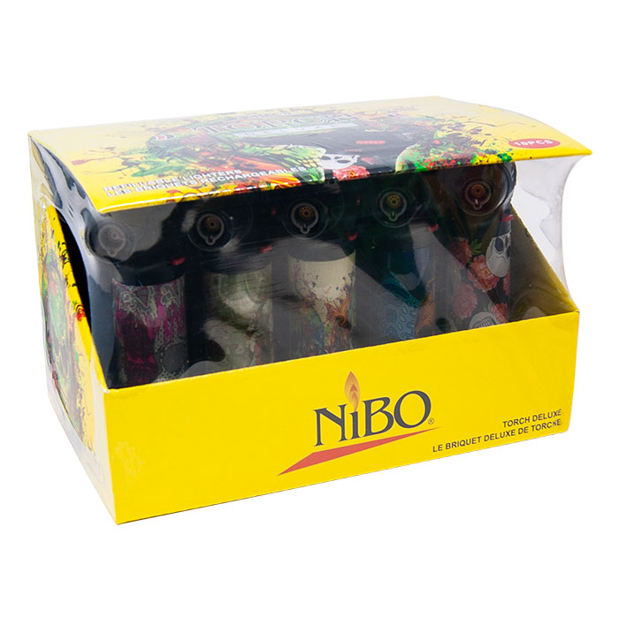 Nibo Torch Deluxe Skull Display Of 10 Pcs