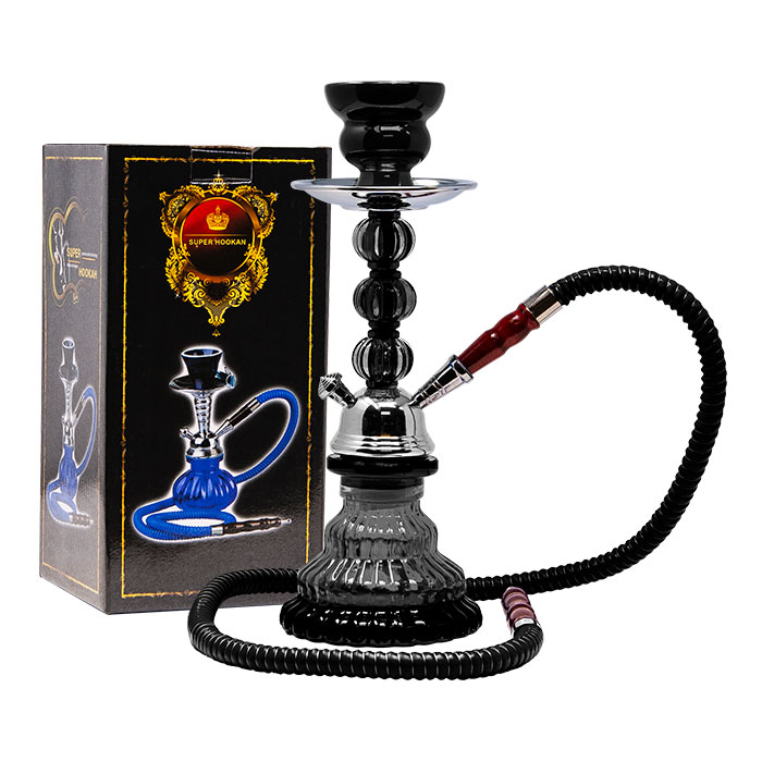 Black Pyramid Glass Hookah 12 Inches