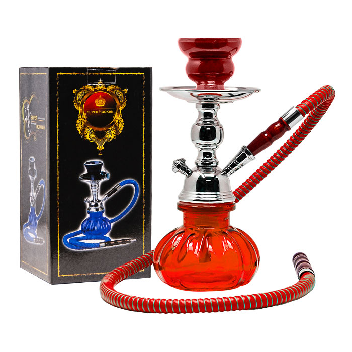 Red Pumpkin Stainless Steel Hookah 10 Inches