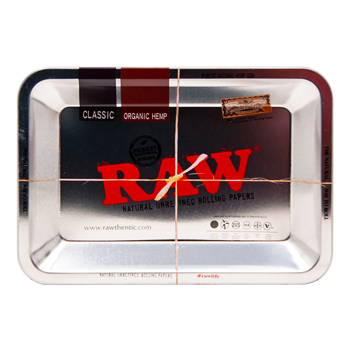 RAW Silver Small Rolling Tray