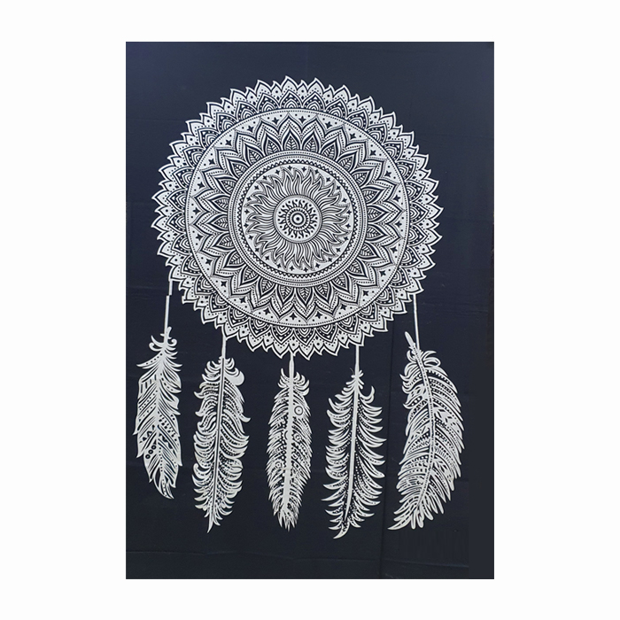 Cotton Dream Catcher Black and White Maple Tapestry