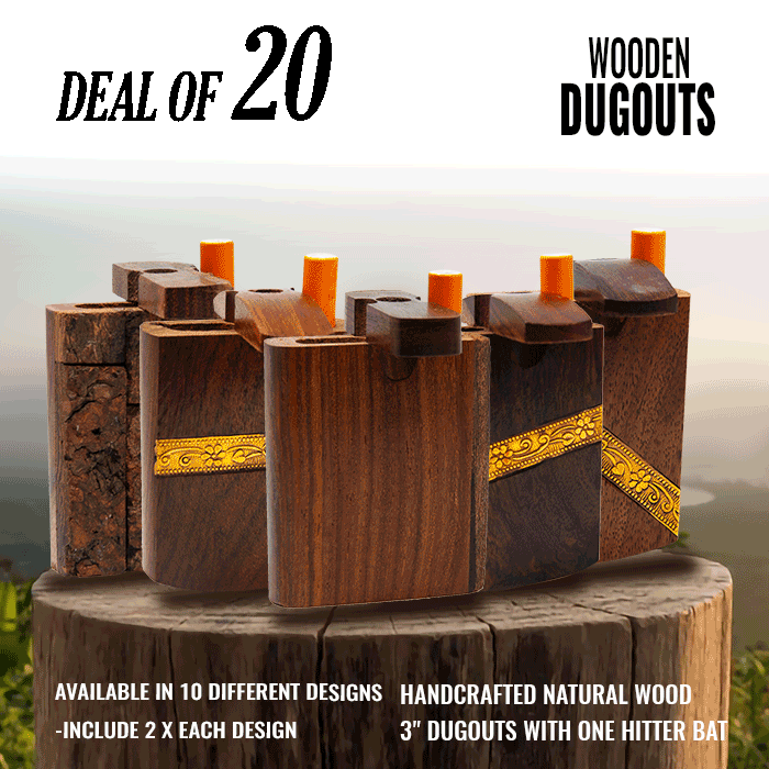 Assorted Small Wooden Dugouts Deal Of 20 Pcs