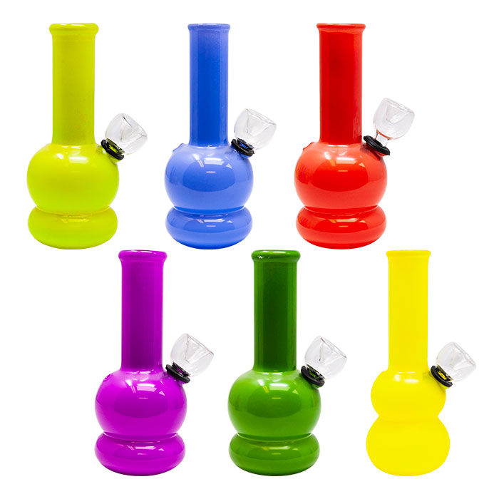 Assorted Color Mini Glass Bong 5 Inches