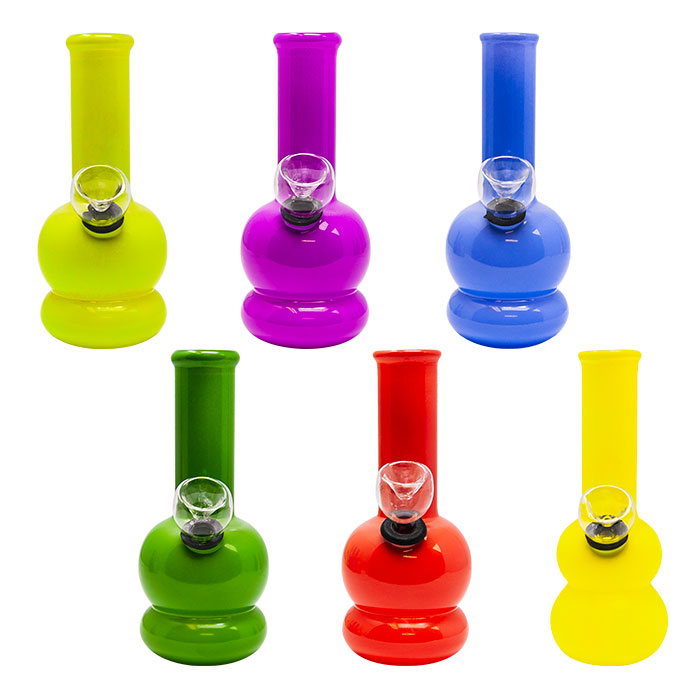 Assorted Color Mini Glass Bong 5 Inches