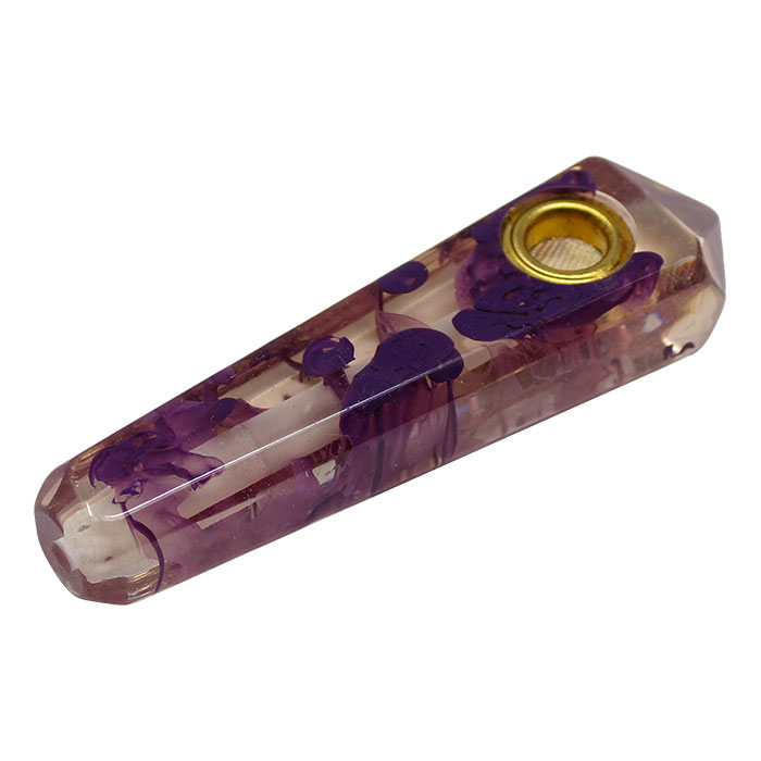 Wine Marble Effect Smoking Stone Pipe 3 Inches