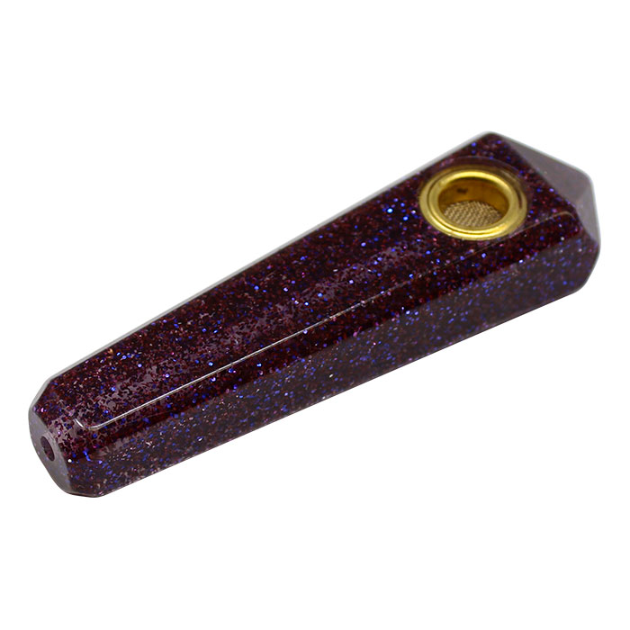 Purple Sparkly Smoking Pipe 3 Inches