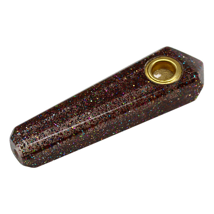 Chocolate Sparkly Smoking Pipe 3 Inches
