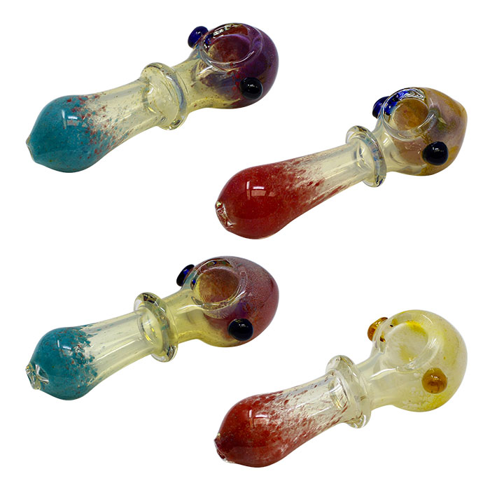 Assorted Shaded Color Glass Pipe 4  Inches