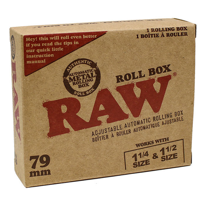 RAW Black Adjustable Automatic Rolling Box 79mm 11/4 And 11/2