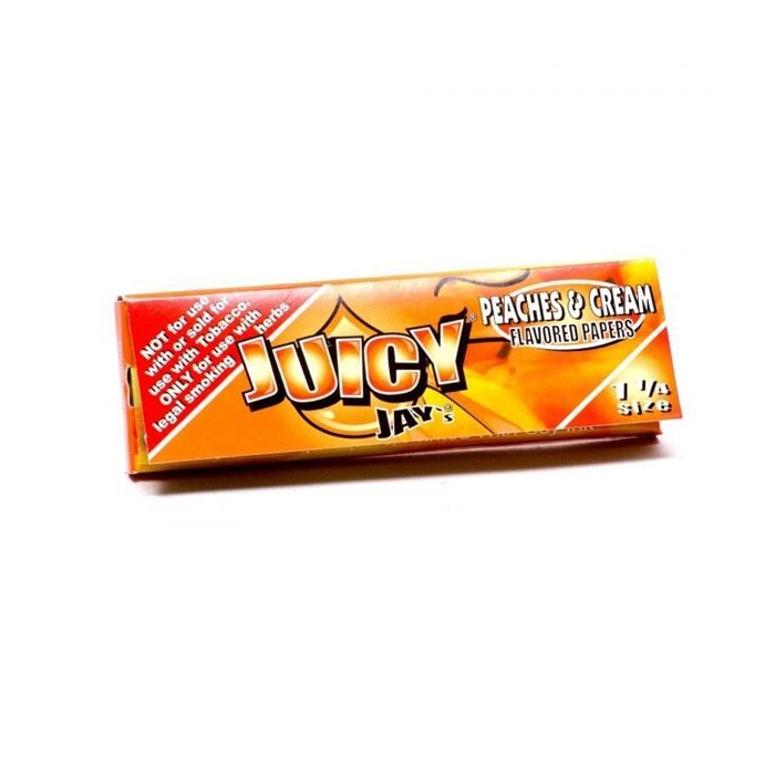 Juicy Jay Peaches and Cream Rolling Paper 1.25 Ct 24