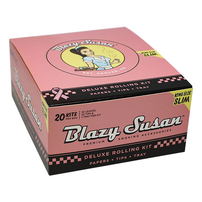 Blazy Susan Pink Deluxe King Size Paper, Tips and Tray