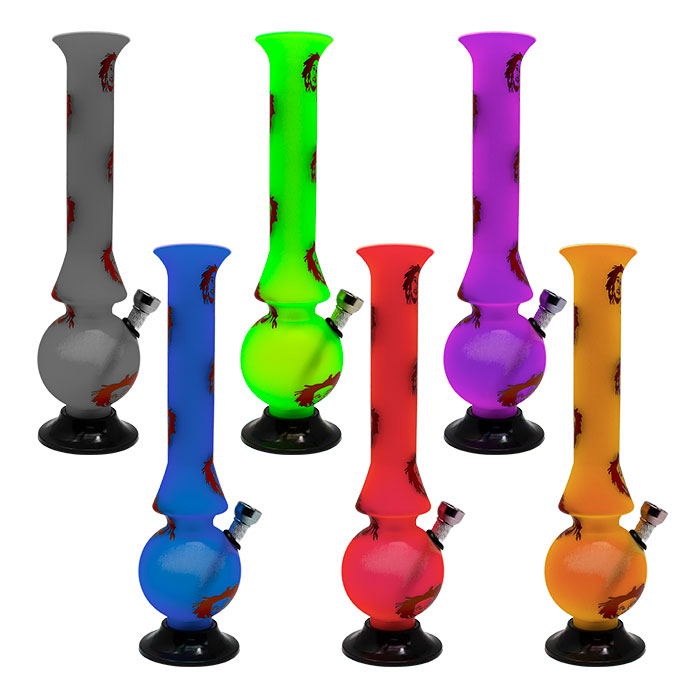 Assorted Color Bob Marley Acrylic Bong 10 Inches