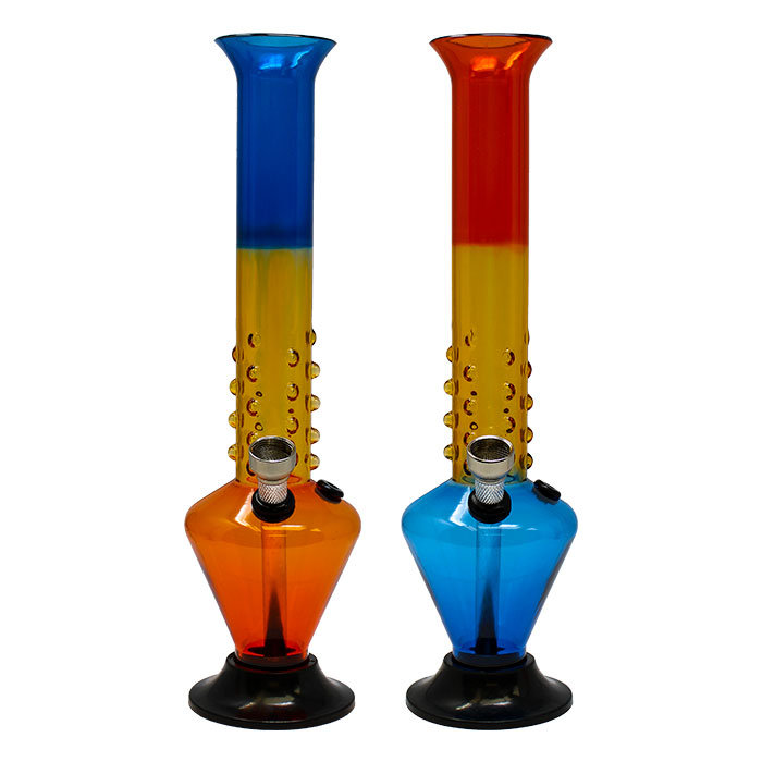 Tri Color Acrylic Bong 10 Inches