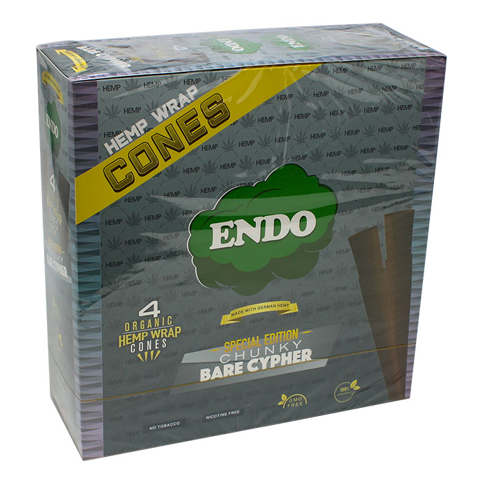 Endo Chunky Bare Cypher Hemp Wrap Cone Display Of 15