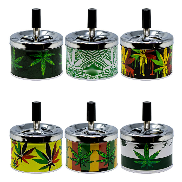Blink Spin Marijuana Ashtrays Display of 6