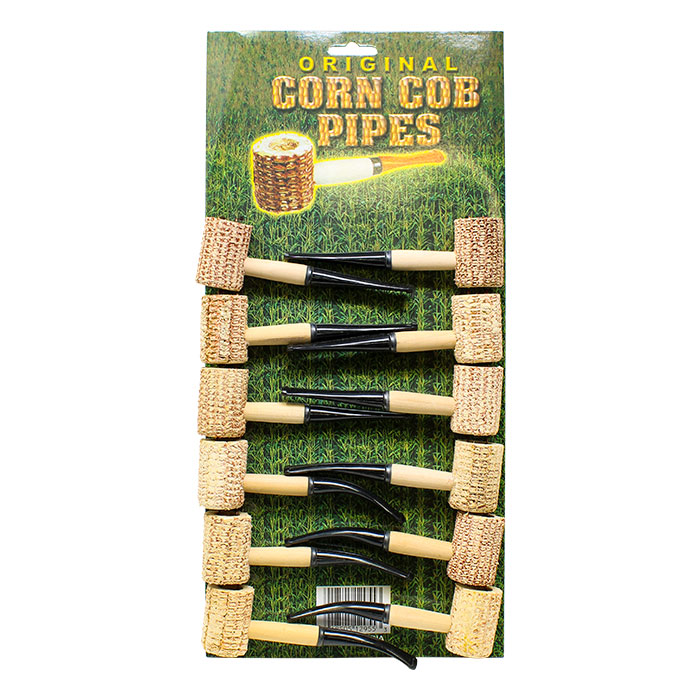 Original Corn Cob Wood Pipes 5 Inches Pack of 12