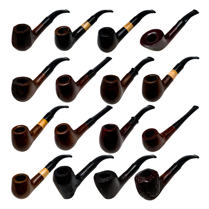 Wooden Pipes 6 Inches Display of 16