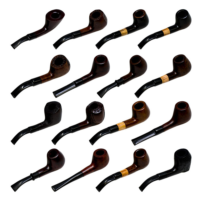 Wooden Pipes 6 Inches Display of 16