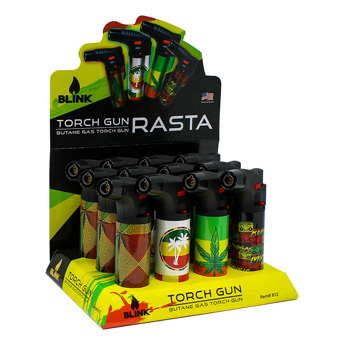 BLINK MEDIUM TORCH RASTA THEME DISPLAY OF 12