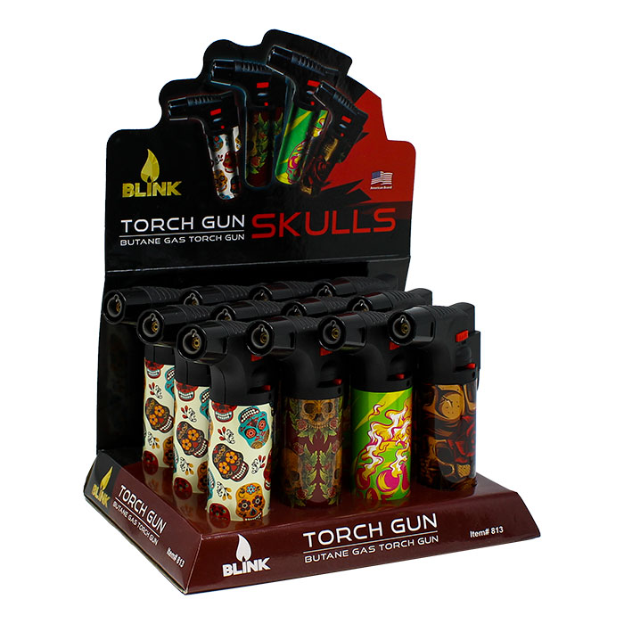 Blink Medium Torch Skull Theme Display of 12   