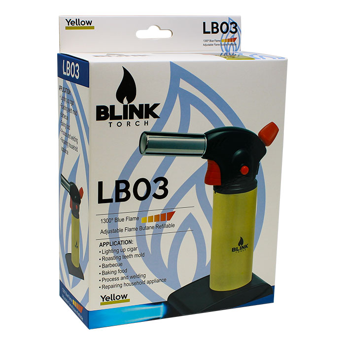 YELLOW BLINK TORCH LIGHTER 8inches