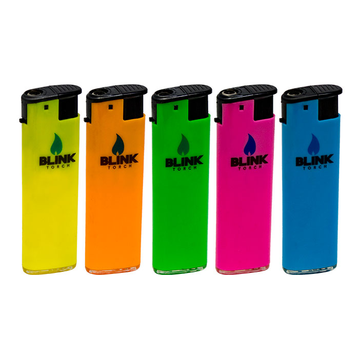 Blink - Wind Proof Neon Torch Lighters Display Of 50