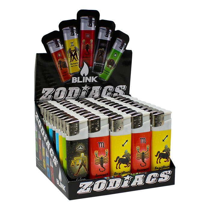 Blink Zodiac Electronic Lighter Display Of 50