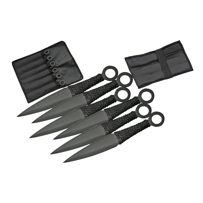 6PC Ringed Throwing Knifes 6 INCHES