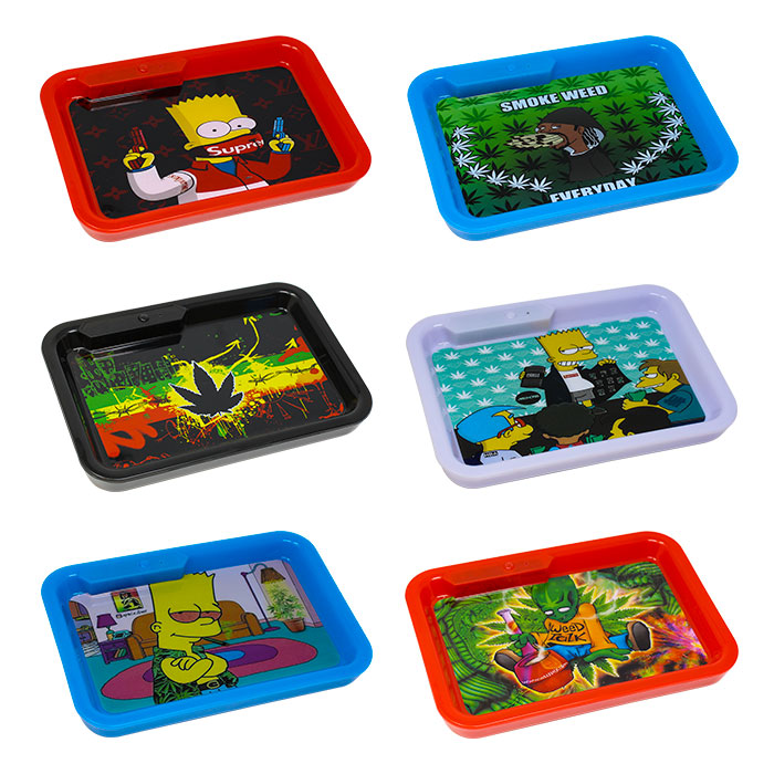 Led Rolling Tray Pack of 6