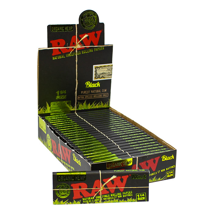 Raw Black Organic 1.25 Rolling Paper Ct 24