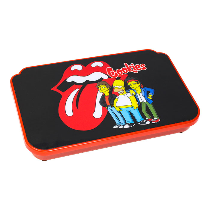 Red Cookies Led Rolling Tray With Lid