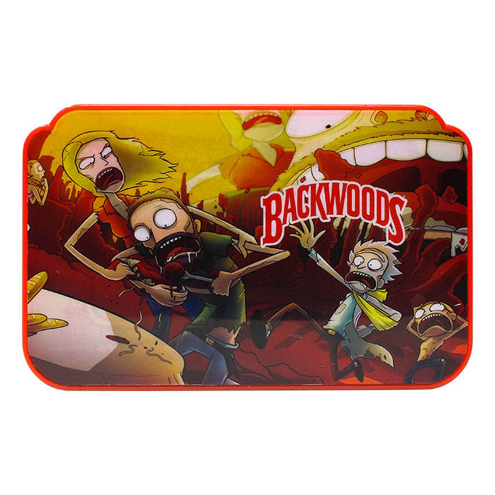 Red Backwoods Led Rolling Tray With Lid