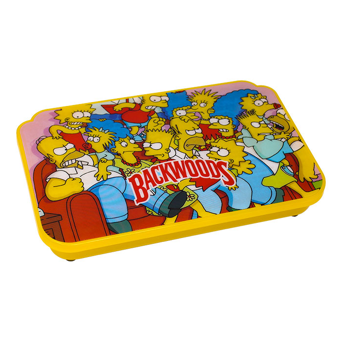 Yellow Backwoods Led Rolling Tray With Lid