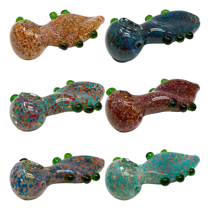 Assorted Color Flat Frit Glass Pipe 4 Inches